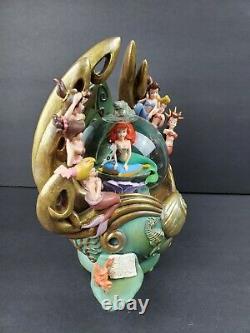 Disney The Little Mermaid Daughters of Triton Snowglobe Music Figurine RARE HTF