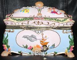Disney The Little Mermaid Kiss The Girl Rare Porcelain Music Box