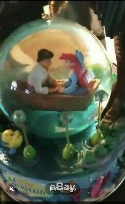 Disney The Little Mermaid Kiss The Girl Snow Globe In Original Styrofoam