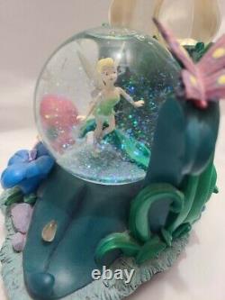 Disney Tinker Bell Snow Music Globe Lights Up Plays You Can Fly RARE