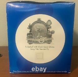 Disney Tinkerbell with Clock Snow Globe Song You Can Fly New in Original Box