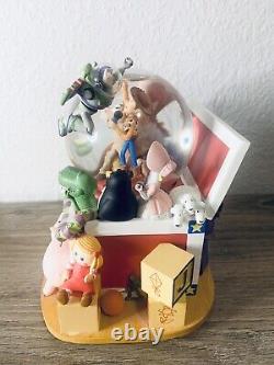 Disney Toy Story Snow Globe Music box Rare Andy's Toy Box Disney Pixar Read