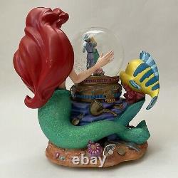 Disney Under The Sea Ariel Little Mermaid Snow Globe & Music Box AS IS READ DESC