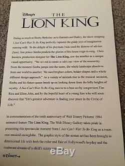 Disney Very Rare Lion King 10th Anniversary Snowglobe New In Box