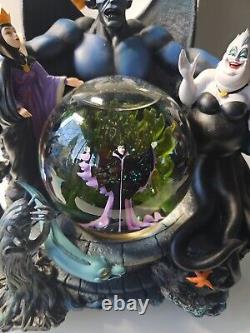Disney Villains Light Up Musical Snow Globe Statue Maleficent Chernabog Evil