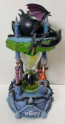 Disney Villains Maleficent Hourglass Snow Globe Lights & Sound, Read Description
