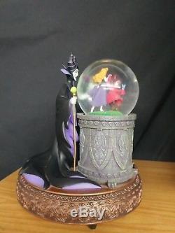 Disney Villains. RARE Rotating Musical Snow Globe Statue Maleficent