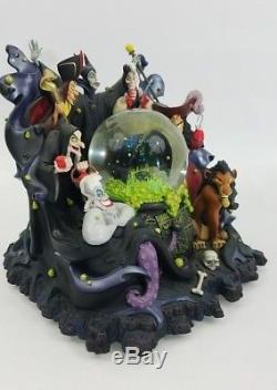 Disney Villains Water Snow Globe Music Box Grim Grinning Ghost Maleficent