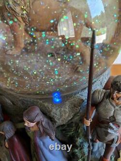 Disney Water Globe CHRONICLES NARNIA Musical RARE Box Lights Up Swirl Snow Works