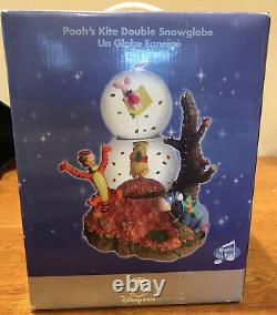 Disney Winnie The Pooh Kite Musical Double Snow Globe Sealed In Box