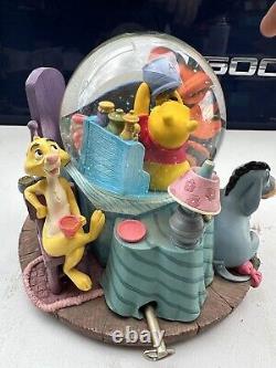 Disney Winnie The Pooh Musical Snow Globe Vintage Collectible RARE! 1E