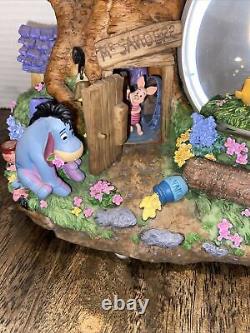 Disney Winnie The Pooh Piglets House Snow Globe Musical Excellent Condition Rare