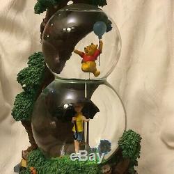 Disney Winnie the Pooh GREAT ADVENTURE Musical Box Figurines Double SnowGlobe