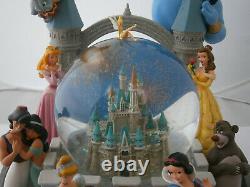 Disney Wishes Castle Snow Globe Dome Music Lights Genie Dumbo Tink Princess Huge