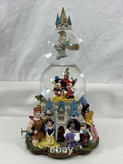 Disney World Character Parade Two Tiered Snow Globe (Spinning Dumbo)
