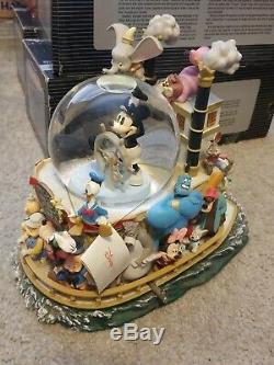Disney's 75th Mickey Mouse March Musical Snow Globe/Steamboat Willie Lights up