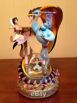 Disney's Aladdin Arabian Nights 1992 Hourglass Snowglobe with Lights and Music