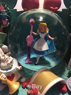 Disney's Alice In Wonderland Afternoon Tea Flamingo Croquet Snowglobe RARE VHTF