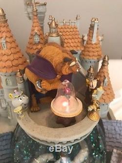 Disney's Beauty and the Beast Castle Snowglobe with light up Rose