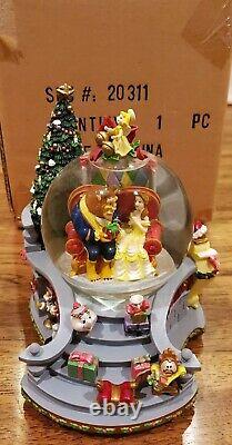 Disney's Beauty and the Beast Enchanted Christmas Snow Globe With Original Box