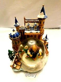 Disney's Beauty and the Beast Ice Skating Castle Christmas Large Snow Globe