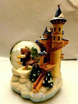 Disney's Beauty and the Beast Ice Skating Castle Christmas Large Snow Globe