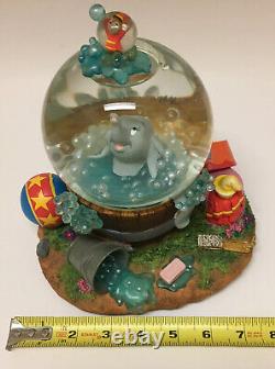 Disney's Dumbo Takes A Bubble Bath Musical Snow Globe With Working Bubbles