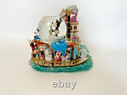 Disney's MICKEY 75th ANNIVERSARY STEAMBOAT Mickey&Friends Snow globe with BOX