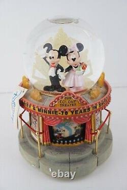Disney's Mickey & Minnie Mouse 70th Anniversary Light-Up Snow Globe Music Box