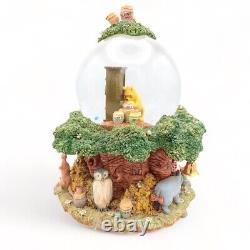 Disney's Winnie The Pooh And Friends Tree House Musical Snow Globe Rare READ