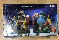 Disney's Wonderful World of Disney SET Book End Snow Globes Through the Years