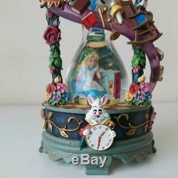 Disney store Japan 25th Alice in Wonderland Snow Globe Dome Music box USED