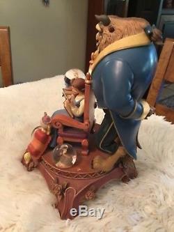 Disneys Beauty and the Beast Snow Globe FigurineRARE 10th Anniversary Edition