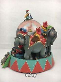 Dumbo Disney Musical Circus Snow Globe Plays Entry of the Gladiators