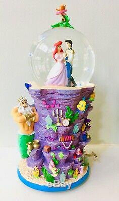 Extremely Rare Disney Little Mermaid Pedestal Snow Globe