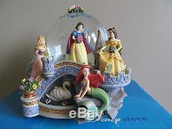 Extremely Rare! Walt Disney Snowglobe Princess statues Many together With BOX