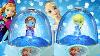 Frozen Elsa Anna Glowing Light Glitter Globes Gel Paint Plastic Figurines Disney Toys