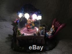 HTF Disney Alice In Wonderland GOLDEN AFTERNOON Musical Lighted Snow Globe