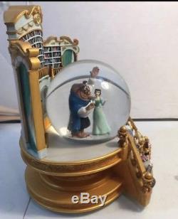 HTF Disney Beauty And The Beast Snow Globe Library