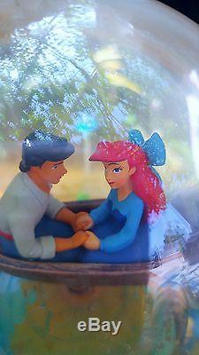 LARGE Ariel Little Mermaid Kiss the Girl Disney Store Musical Snow Globe RARE