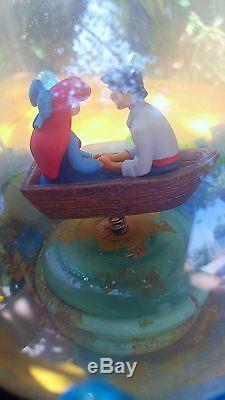 LARGE Ariel Little Mermaid Kiss the Girl Disney Store Musical Snow Globe RARE