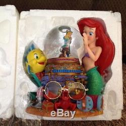 Large Disney Store Exclusive Little Mermaid Ariel Under The Sea Snowglobe Rare