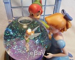 Large Peter Pan, Wendy And Tinker Bell Snow Globe