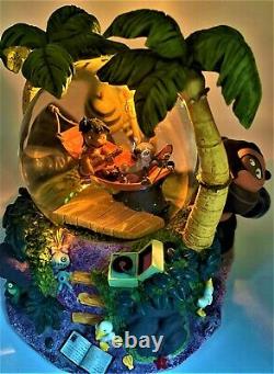 Large Disney Lilo and Stitch Aloha Musical Globe with lights