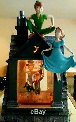 Large Disney Peter Pan You Can Fly Light Up House Snowglobe