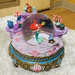 Little Mermaid Ariel Snow globe Music Box Figure Doll Disney store