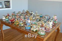 Lot of 43 Retired Collection Disney Snow Globes