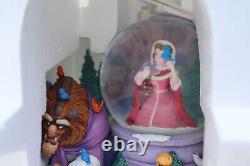NEW 1991 Disney Beauty and the Beast Musical Snow Globe Music Box Sweet Winter