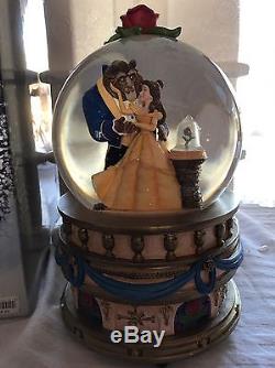 NEW RARE Beauty And The Beast Disney Snow globe