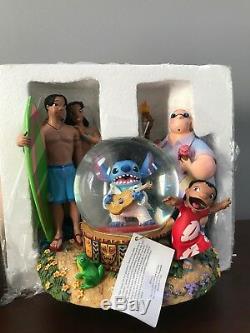NEW RARE Disney Lilo and Stitch ALOHA OE ELVIS Musical Figurines Snowglobe NIB